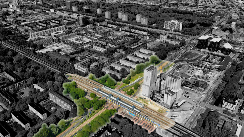 Haskoning and VenhoevenCS architecture+urbanism selected for the transformation of Station Amsterdam Lelylaan and its surrounding urban area.